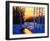 Sunset on Sawkill Creek in Winter-Patty Baker-Framed Art Print