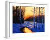 Sunset on Sawkill Creek in Winter-Patty Baker-Framed Art Print