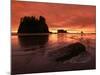 Sunset on Sea Stacks of Second Beach, Olympic National Park, Washington, USA-Jerry Ginsberg-Mounted Photographic Print