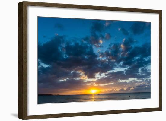 Sunset on Seven Mile Beach, Negril, Jamaica, West Indies, Caribbean, Central America-Michael Runkel-Framed Photographic Print