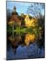 Sunset on Straupe Castle and Reflection Pond, Gauja National Park, Latvia-Janis Miglavs-Mounted Photographic Print