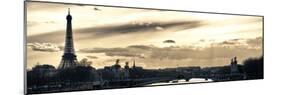 Sunset on the Alexander III Bridge - Eiffel Tower - Paris-Philippe Hugonnard-Mounted Photographic Print