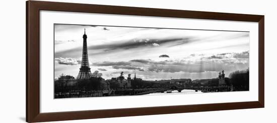 Sunset on the Alexander III Bridge - Eiffel Tower - Paris-Philippe Hugonnard-Framed Photographic Print