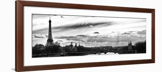 Sunset on the Alexander III Bridge - Eiffel Tower - Paris-Philippe Hugonnard-Framed Photographic Print