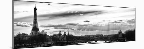 Sunset on the Alexander III Bridge - Eiffel Tower - Paris-Philippe Hugonnard-Mounted Photographic Print