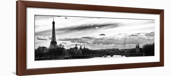 Sunset on the Alexander III Bridge - Eiffel Tower - Paris-Philippe Hugonnard-Framed Photographic Print