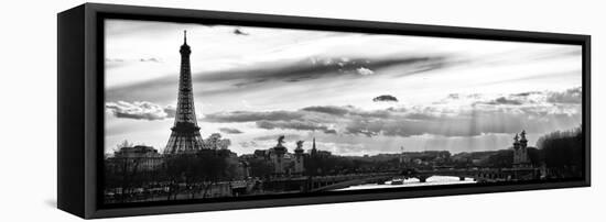 Sunset on the Alexander III Bridge - Eiffel Tower - Paris-Philippe Hugonnard-Framed Stretched Canvas