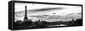 Sunset on the Alexander III Bridge - Eiffel Tower - Paris-Philippe Hugonnard-Framed Stretched Canvas