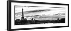 Sunset on the Alexander III Bridge - Eiffel Tower - Paris-Philippe Hugonnard-Framed Photographic Print