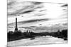 Sunset on the Alexander III Bridge - Eiffel Tower - Paris-Philippe Hugonnard-Mounted Photographic Print