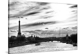 Sunset on the Alexander III Bridge - Eiffel Tower - Paris-Philippe Hugonnard-Stretched Canvas