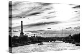 Sunset on the Alexander III Bridge - Eiffel Tower - Paris-Philippe Hugonnard-Stretched Canvas