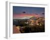 Sunset on the ancient town and historical center called Sassi, perched on rocks on top of hill, Mat-Roberto Moiola-Framed Photographic Print