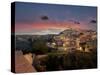 Sunset on the ancient town and historical center called Sassi, perched on rocks on top of hill, Mat-Roberto Moiola-Stretched Canvas