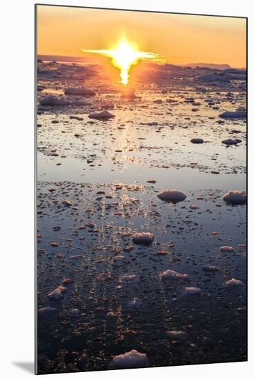 Sunset on the Arctic Ocean, Greenland-Françoise Gaujour-Mounted Photographic Print