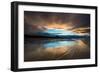 Sunset on the Beach at Bamburgh, Northumberland England UK-Tracey Whitefoot-Framed Photographic Print