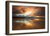 Sunset on the Beach at Bamburgh, Northumberland England UK-Tracey Whitefoot-Framed Photographic Print