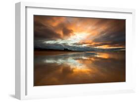Sunset on the Beach at Bamburgh, Northumberland England UK-Tracey Whitefoot-Framed Photographic Print