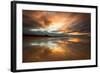 Sunset on the Beach at Bamburgh, Northumberland England UK-Tracey Whitefoot-Framed Photographic Print