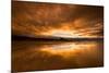 Sunset on the Beach at Bamburgh, Northumberland England UK-Tracey Whitefoot-Mounted Photographic Print