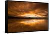 Sunset on the Beach at Bamburgh, Northumberland England UK-Tracey Whitefoot-Framed Stretched Canvas