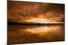 Sunset on the Beach at Bamburgh, Northumberland England UK-Tracey Whitefoot-Mounted Photographic Print