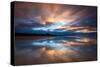 Sunset on the Beach at Bamburgh, Northumberland England UK-Tracey Whitefoot-Stretched Canvas