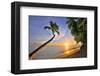 Sunset on the Beach at The Sandpiper Hotel, Holetown, St. James, Barbados, Caribbean-null-Framed Premium Giclee Print