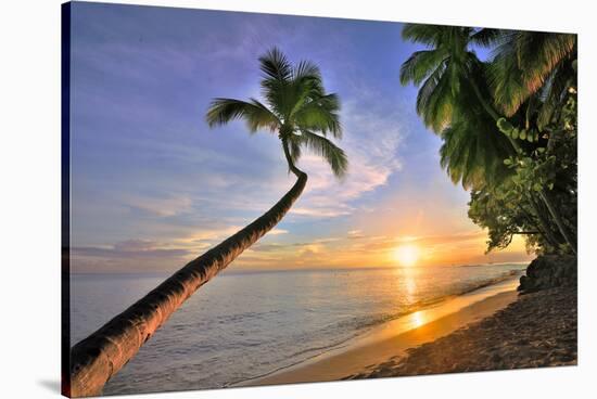 Sunset on the Beach at The Sandpiper Hotel, Holetown, St. James, Barbados, Caribbean-null-Stretched Canvas