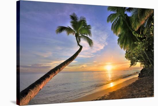 Sunset on the Beach at The Sandpiper Hotel, Holetown, St. James, Barbados, Caribbean-null-Stretched Canvas