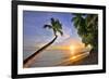 Sunset on the Beach at The Sandpiper Hotel, Holetown, St. James, Barbados, Caribbean-null-Framed Art Print