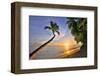 Sunset on the Beach at The Sandpiper Hotel, Holetown, St. James, Barbados, Caribbean-null-Framed Art Print