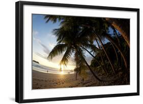 Sunset on the Beach in Costa Rica Makes for a Very Pleasant Walk. Playa Espadilla, Costa Rica-Adam Barker-Framed Photographic Print