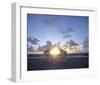 Sunset on the beach, Sylt, Schleswig-Holstein, Germany-null-Framed Art Print