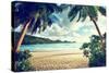 Sunset on the Beach Takamaka, Mahe Island, Seychelles-Iakov Kalinin-Stretched Canvas