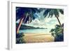 Sunset on the Beach Takamaka, Mahe Island, Seychelles-Iakov Kalinin-Framed Photographic Print