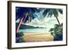 Sunset on the Beach Takamaka, Mahe Island, Seychelles-Iakov Kalinin-Framed Photographic Print