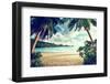 Sunset on the Beach Takamaka, Mahe Island, Seychelles-Iakov Kalinin-Framed Photographic Print