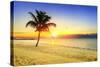 Sunset on the Beach-vent du sud-Stretched Canvas