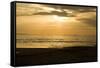 Sunset on the Beach-dilsiz-Framed Stretched Canvas