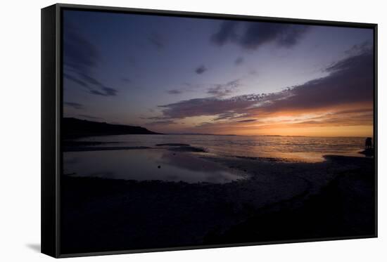 Sunset on the Beach-dilsiz-Framed Stretched Canvas