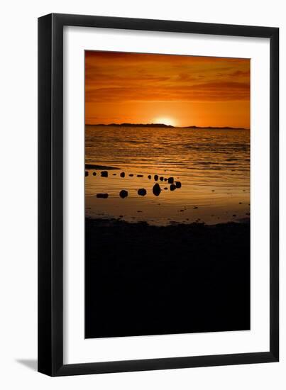 Sunset on the Beach-dilsiz-Framed Photographic Print