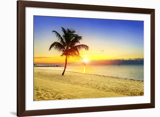 Sunset on the Beach-vent du sud-Framed Photographic Print