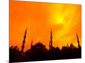 Sunset on the Blue Mosque, Istanbul, Turkey-Bill Bachmann-Mounted Photographic Print