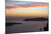 Sunset on the Caldeira of Santorini, Greece-Françoise Gaujour-Mounted Photographic Print