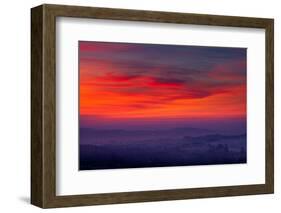 Sunset on the City Background-adamziaja com-Framed Photographic Print