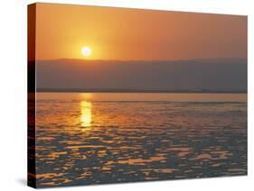 Sunset on the Dead Sea, Jordan, Middle East-Alison Wright-Stretched Canvas