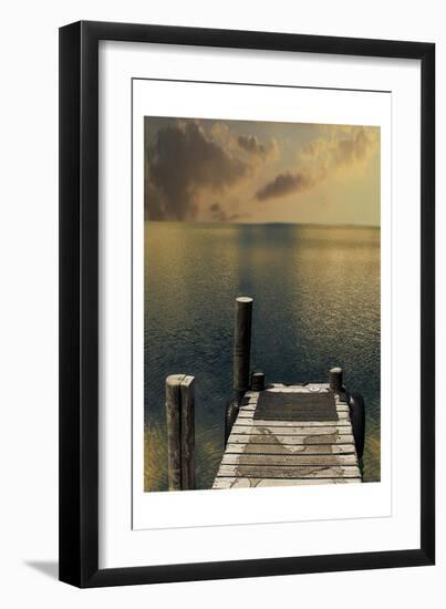 Sunset On The Dock-Marcus Prime-Framed Art Print