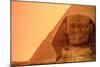 Sunset on the Giza Plateau and Pyramids, Egypt,Old Kingdom,Sphinx, 1995 (Photo)-Kenneth Garrett-Mounted Giclee Print