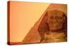 Sunset on the Giza Plateau and Pyramids, Egypt,Old Kingdom,Sphinx, 1995 (Photo)-Kenneth Garrett-Stretched Canvas